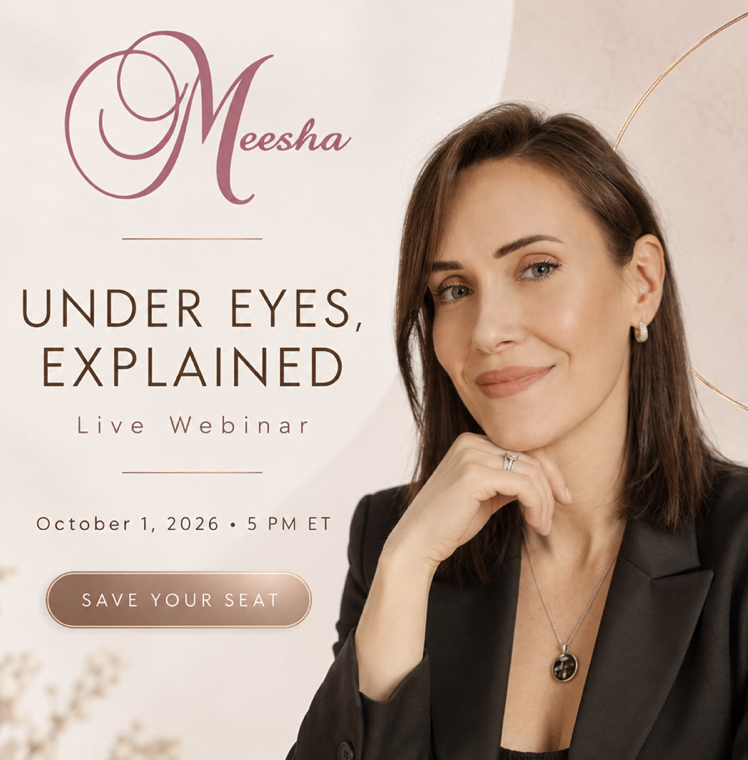 Promotional graphic for the Under Eyes, Explained live webinar